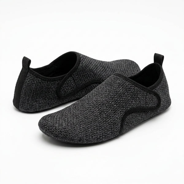 Pantuflas de hombre para interior, casuales, con cordones y velcro, cálidas y cómodas para el hogar.