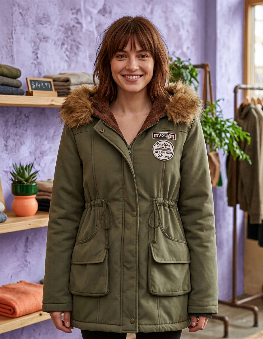 Parka dama polyester