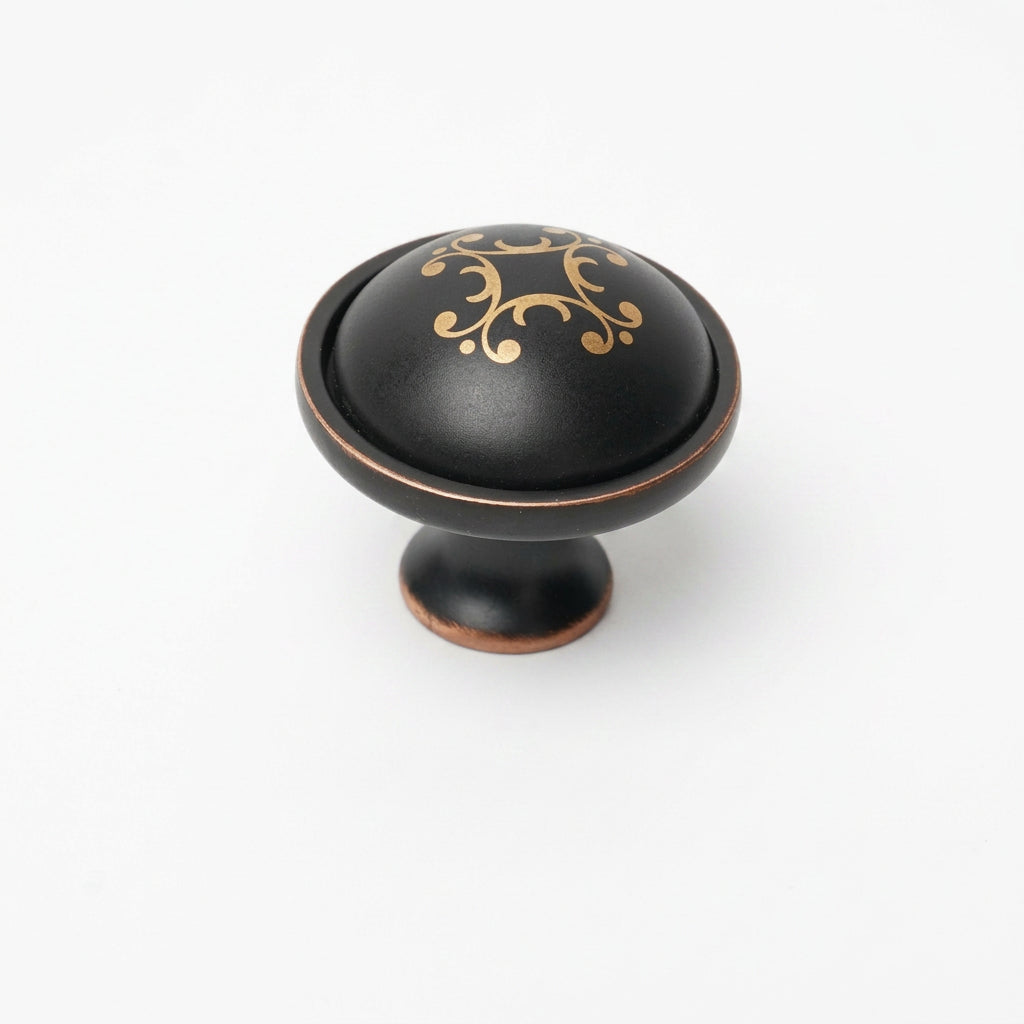 Tirador De Cerámica Con Mango Negro Premium Para Muebles