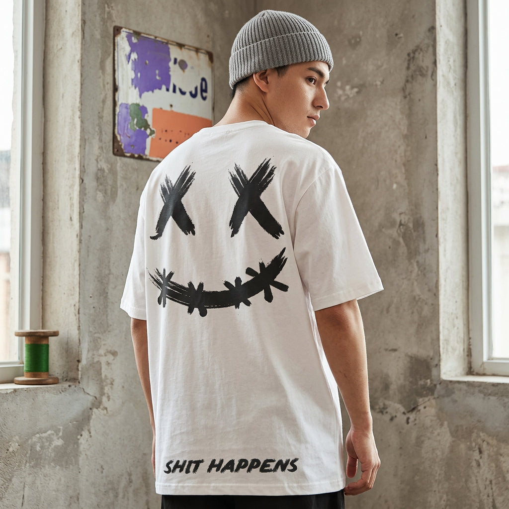 Remera Hombre MC oversize smile