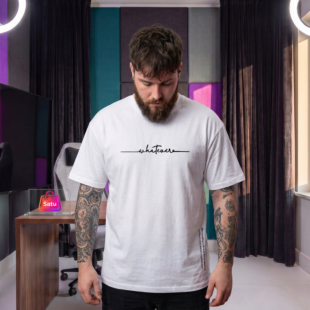 Remera de Hombre Moda Casual Holgada Letras Simple