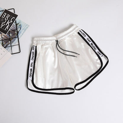 Short dama saten deportivo - Blanco