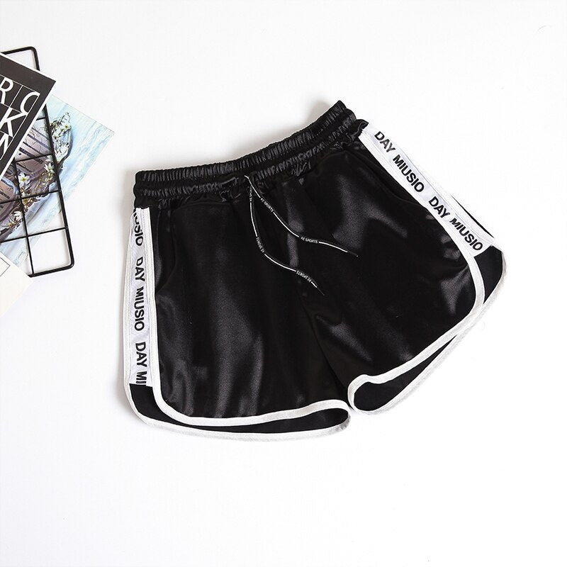 Short dama saten deportivo - Negro