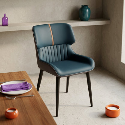 Silla De Comedor De Lujo En Cuero PU Acolchada Moderna