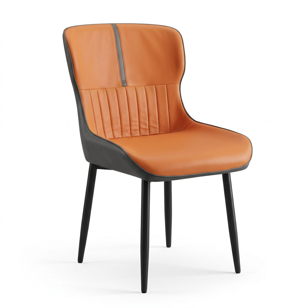 Silla De Comedor De Lujo En Cuero PU Acolchada Moderna