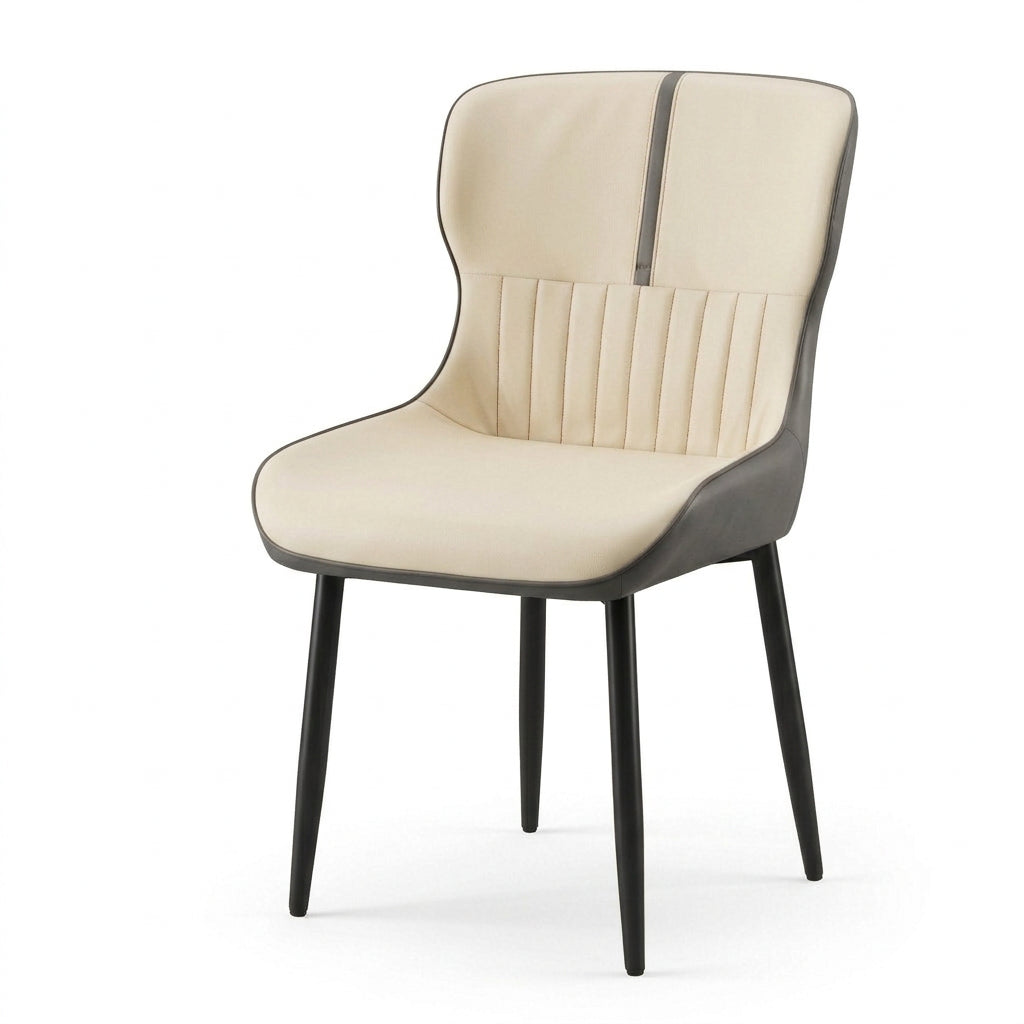 Silla De Comedor De Lujo En Cuero PU Acolchada Moderna