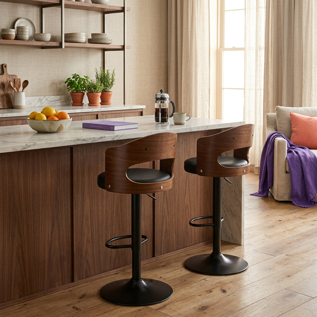 Silla de Bar Modernasa. Banquetas Altas y Taburetes para Hogar, Barra o Mostrador.