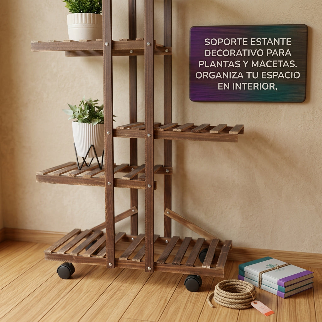 Soporte Estante Decorativo para Plantas y Macetas. Organiza tu Espacio en Interior,