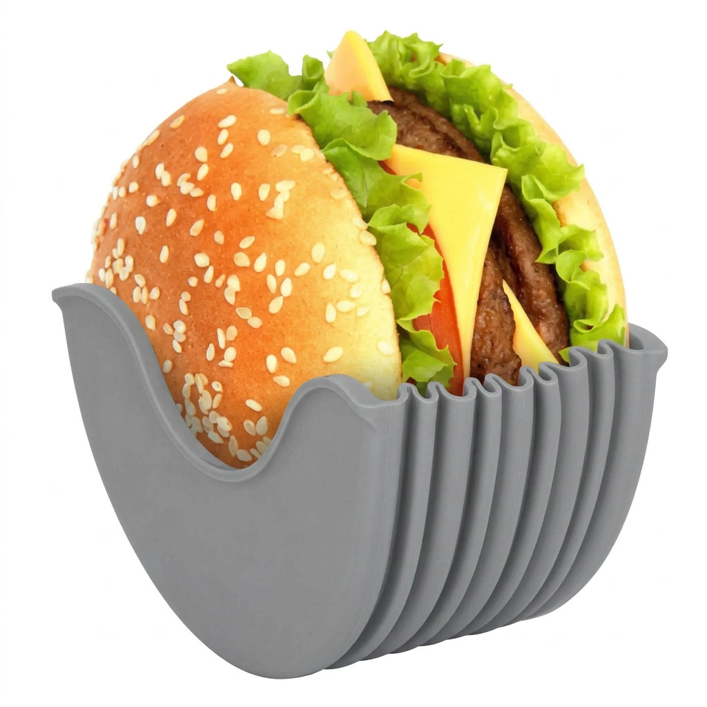 Soporte de silicona para comer hamburguesas