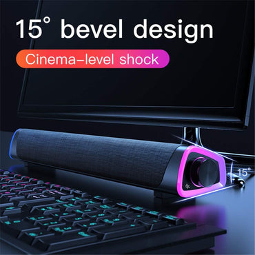 Altavoz gamer Bluetooth estilo barra con luces RGB