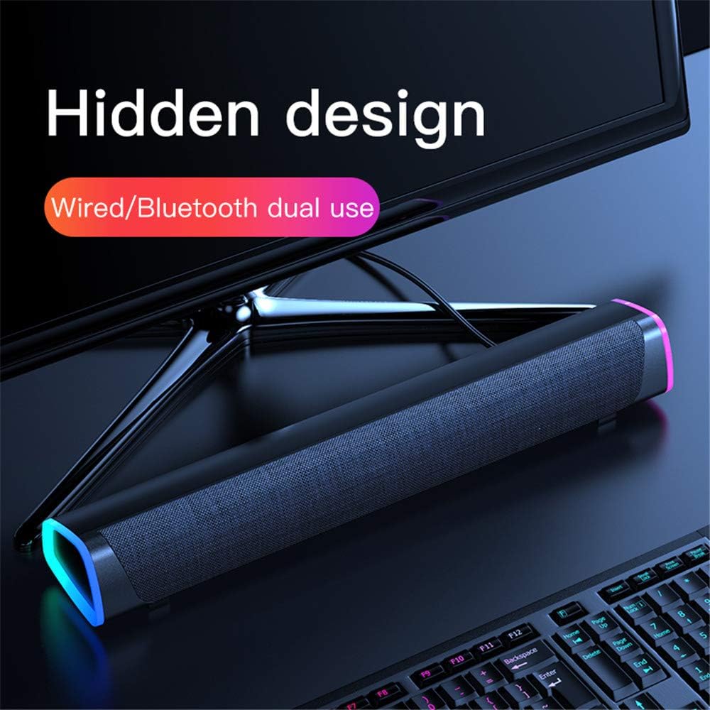 Altavoz gamer Bluetooth estilo barra con luces RGB