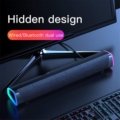Altavoz gamer Bluetooth estilo barra con luces RGB