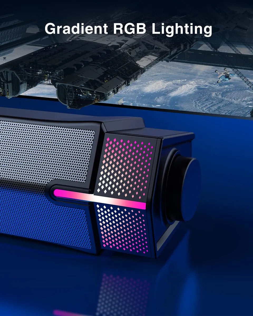 Altavoz gamer Bluetooth estilo barra con luces RGB noyo