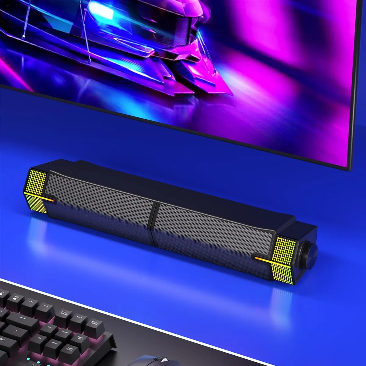 Altavoz gamer Bluetooth estilo barra con luces RGB noyo