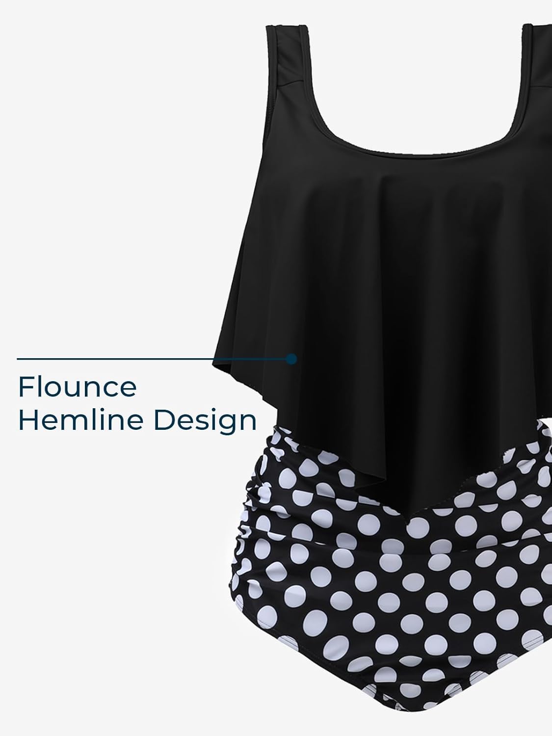 Bikini TA lunares top con volado