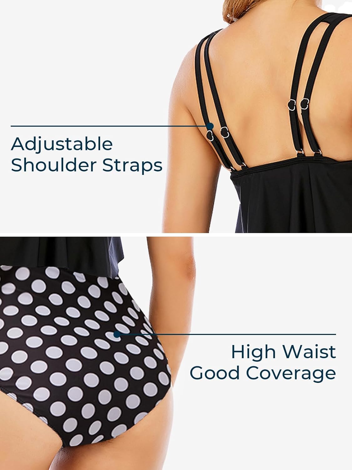 Bikini TA lunares top con volado