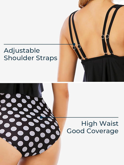 Bikini TA lunares top con volado