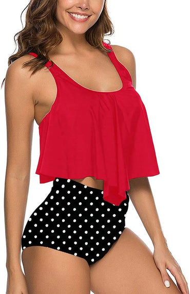 Bikini TA puntitos top con volado