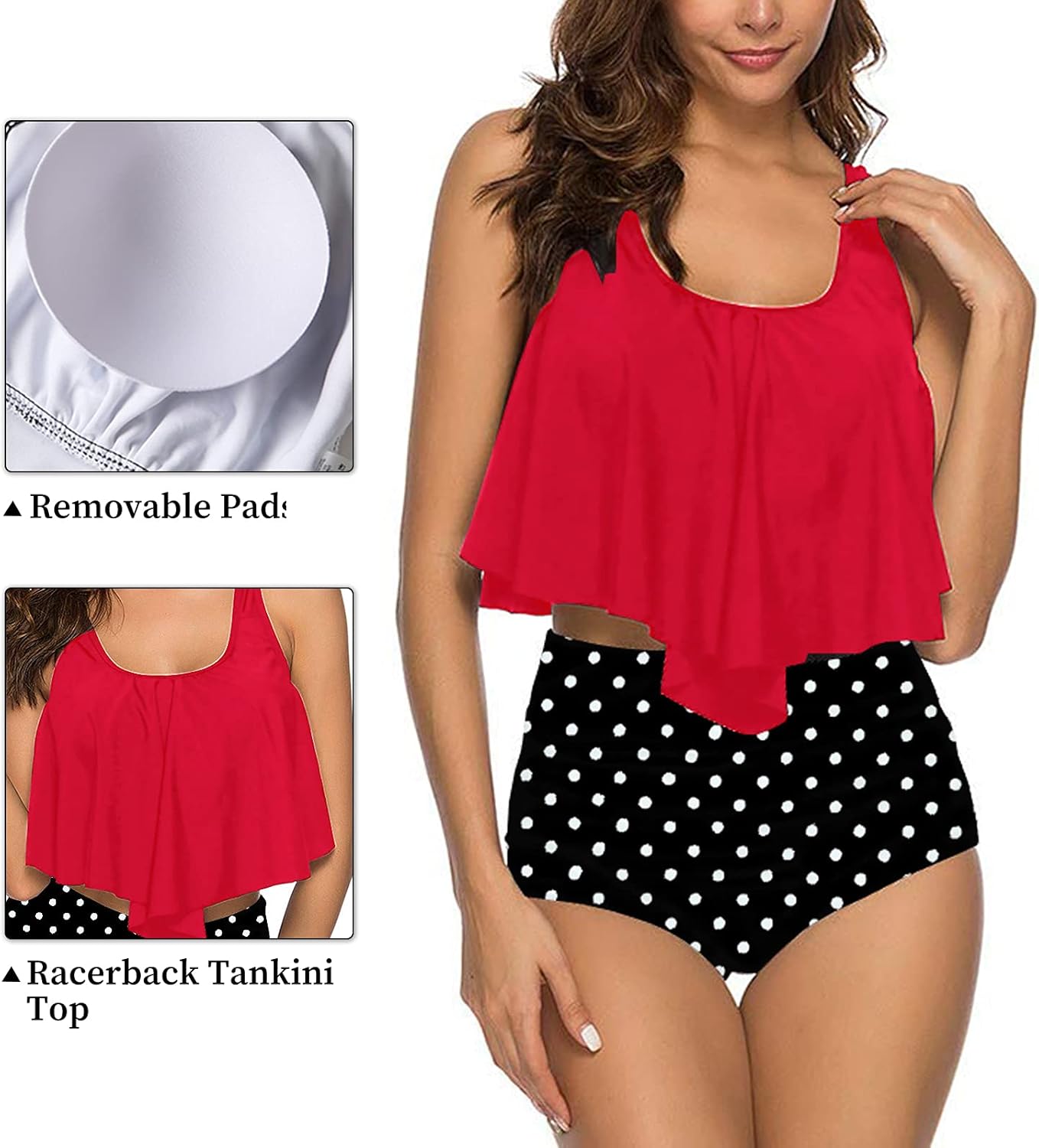 Bikini TA puntitos top con volado