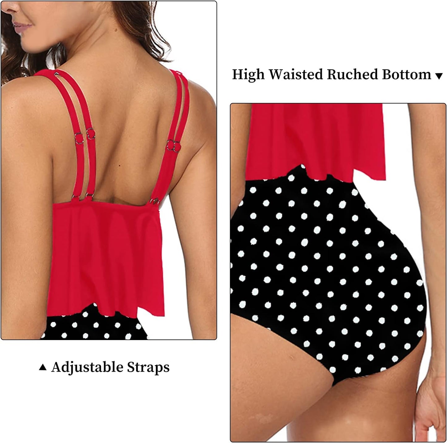 Bikini TA puntitos top con volado