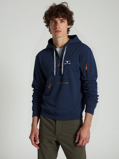 Buzo hombre canguro  con capucha y bolsillo frontal