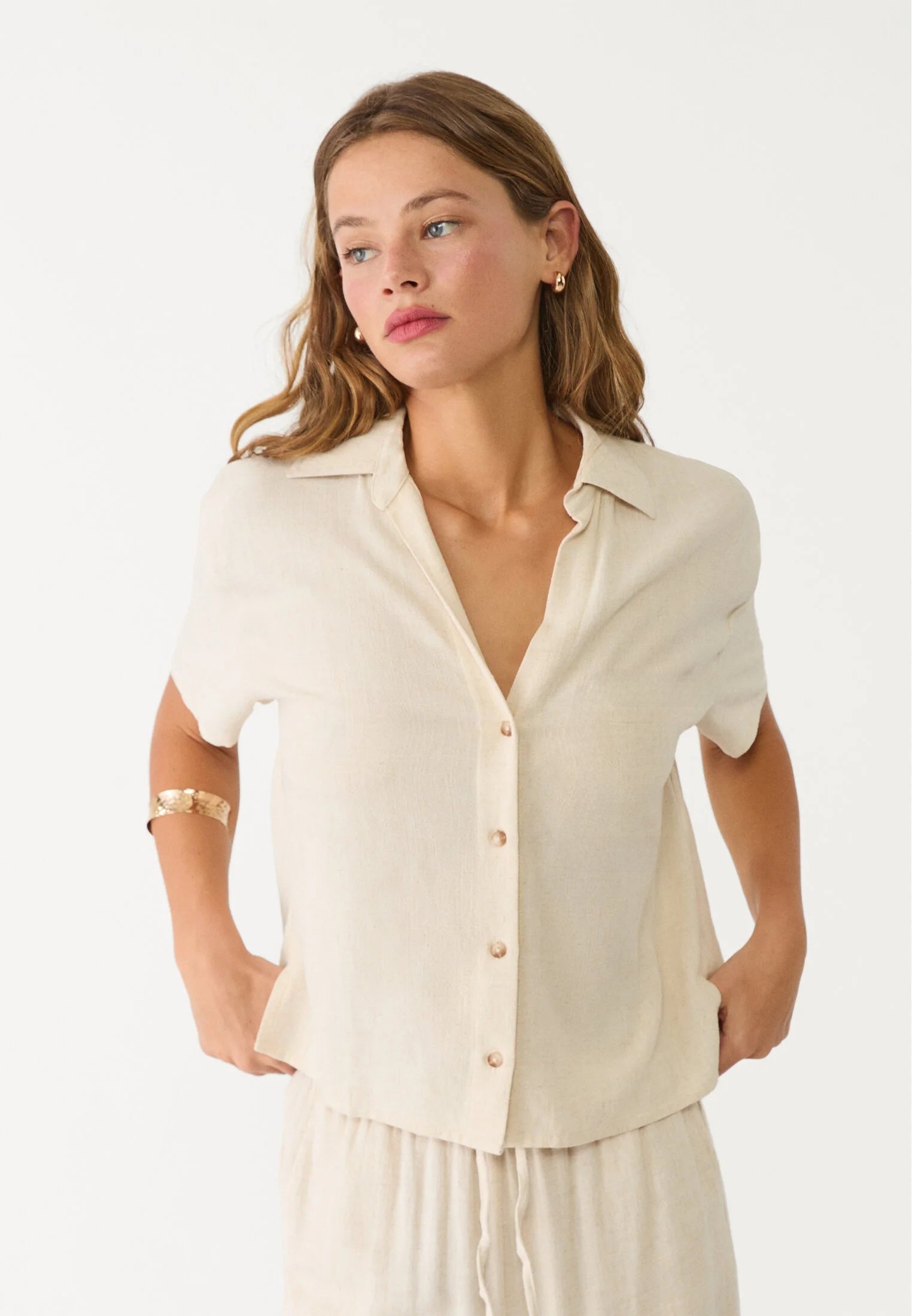 Camisa dama A new Day lino over size