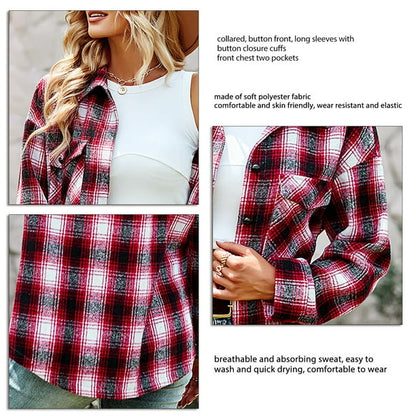 Camisa dama tartan over size boton plastico