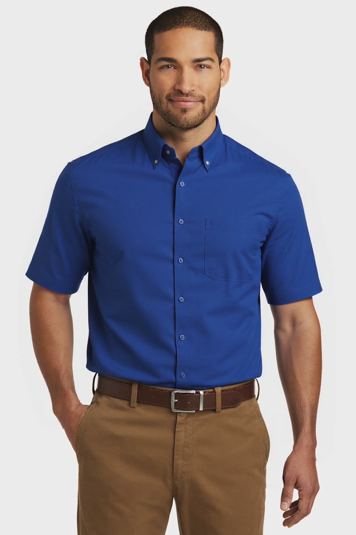 Camisa hombre Core365 MC lisa