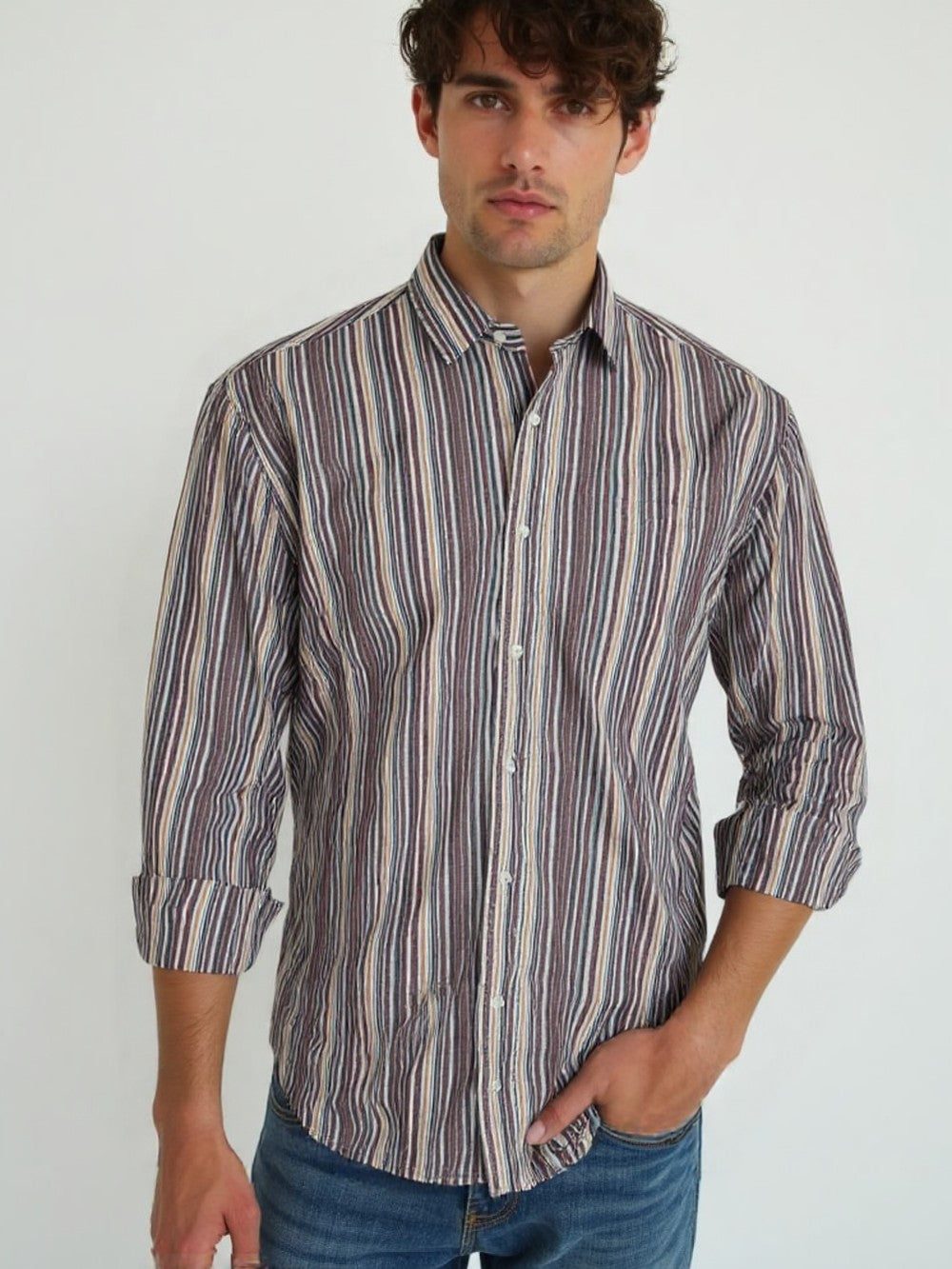 Camisa hombre ML Bogari rayada
