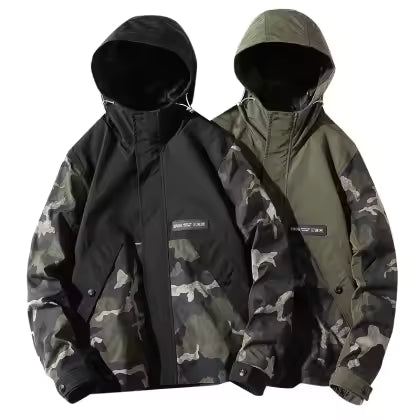 Campera  hombre Erdu de lona bolsillos frontales 