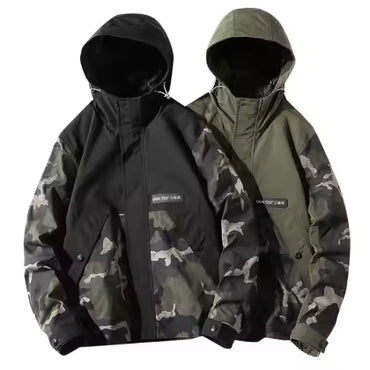 Campera  hombre Erdu de lona bolsillos frontales 