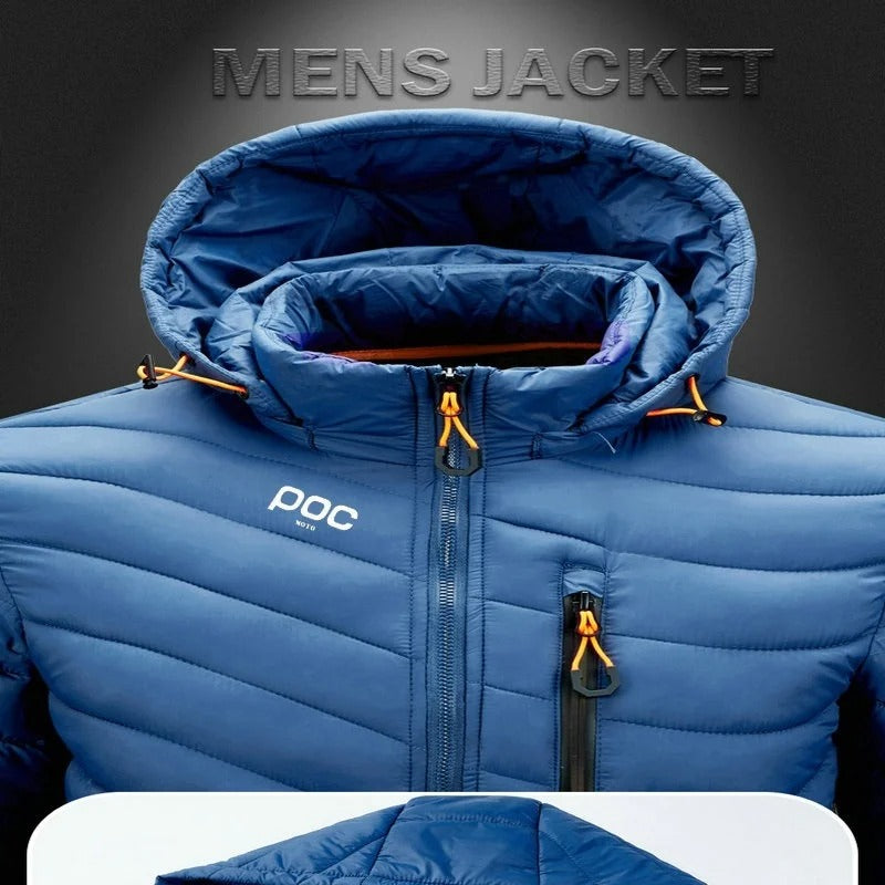 Campera hombre nylon inflada con capucha POC 