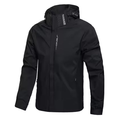 Campera hombre nylon Slim con capucha Impermeable 