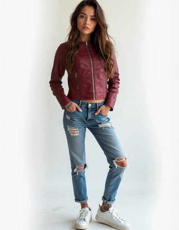 Campera dama Melaioma cuero 