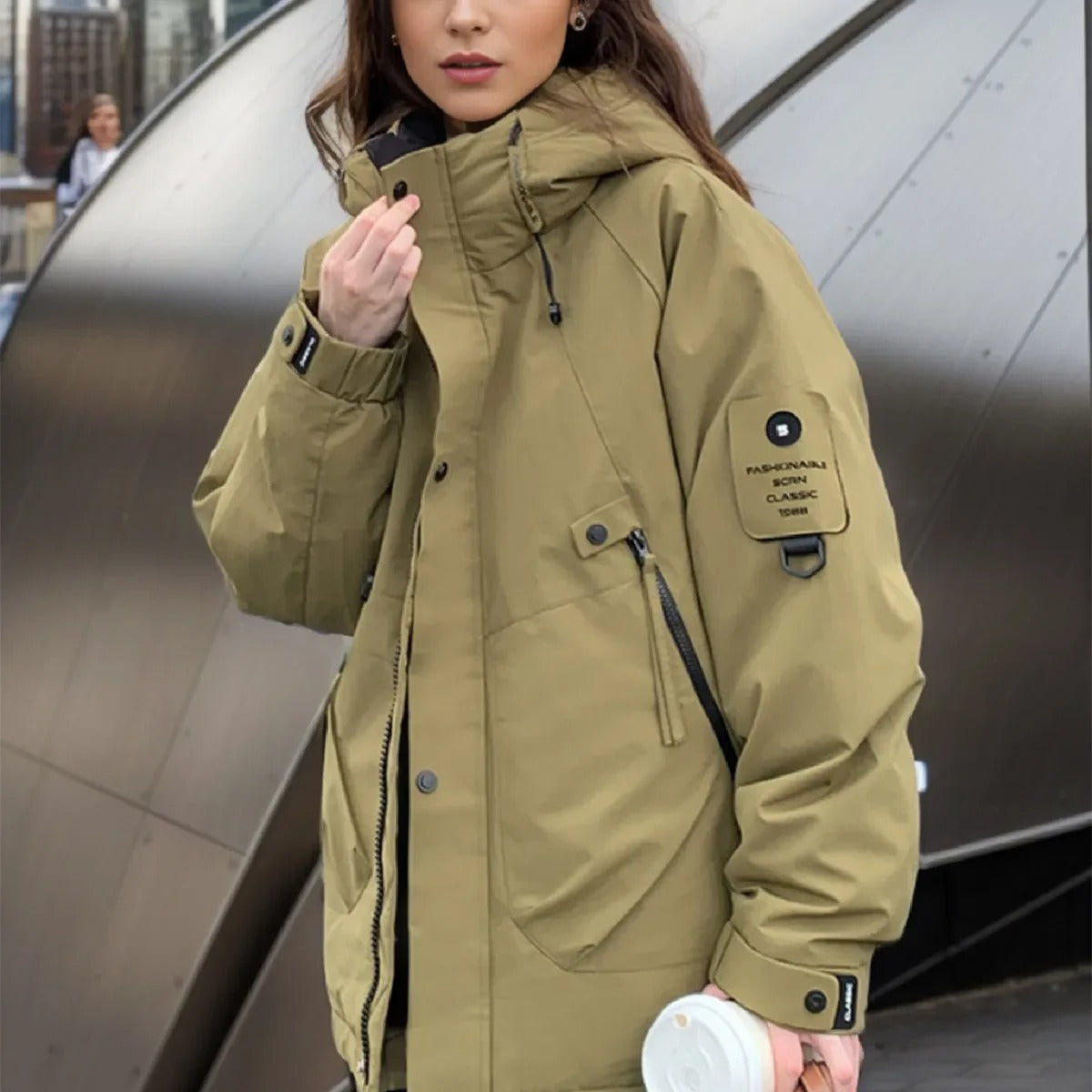 Campera dama táctica Fashionable  - Beige