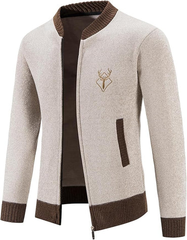 Campera hombre de hilo con con detalle Ciervo 