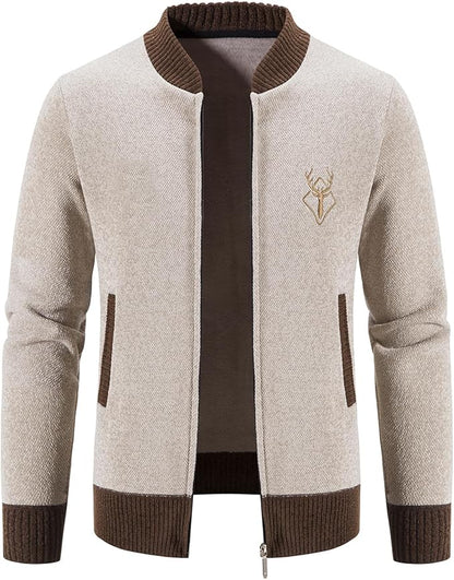 Campera hombre de hilo con con detalle Ciervo 