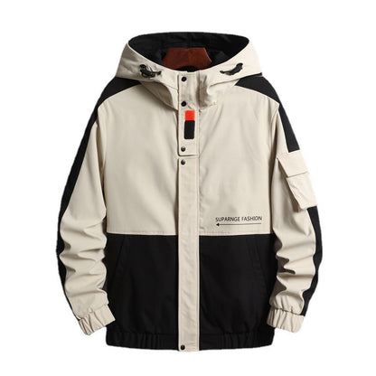 Campera hombre liviana nylon Combinada