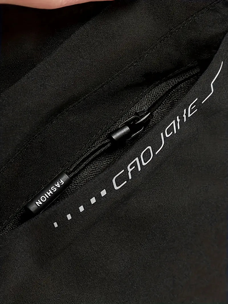 Campera hombre nylon Slim con capucha Impermeable 