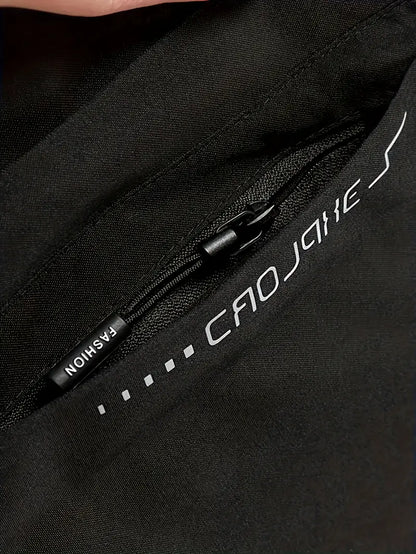 Campera hombre nylon Slim con capucha Impermeable 