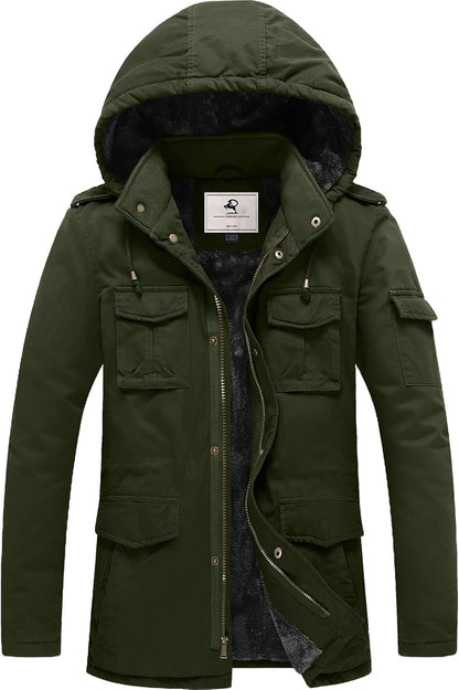 Campera hombre Ouiuxc parka tela forrada