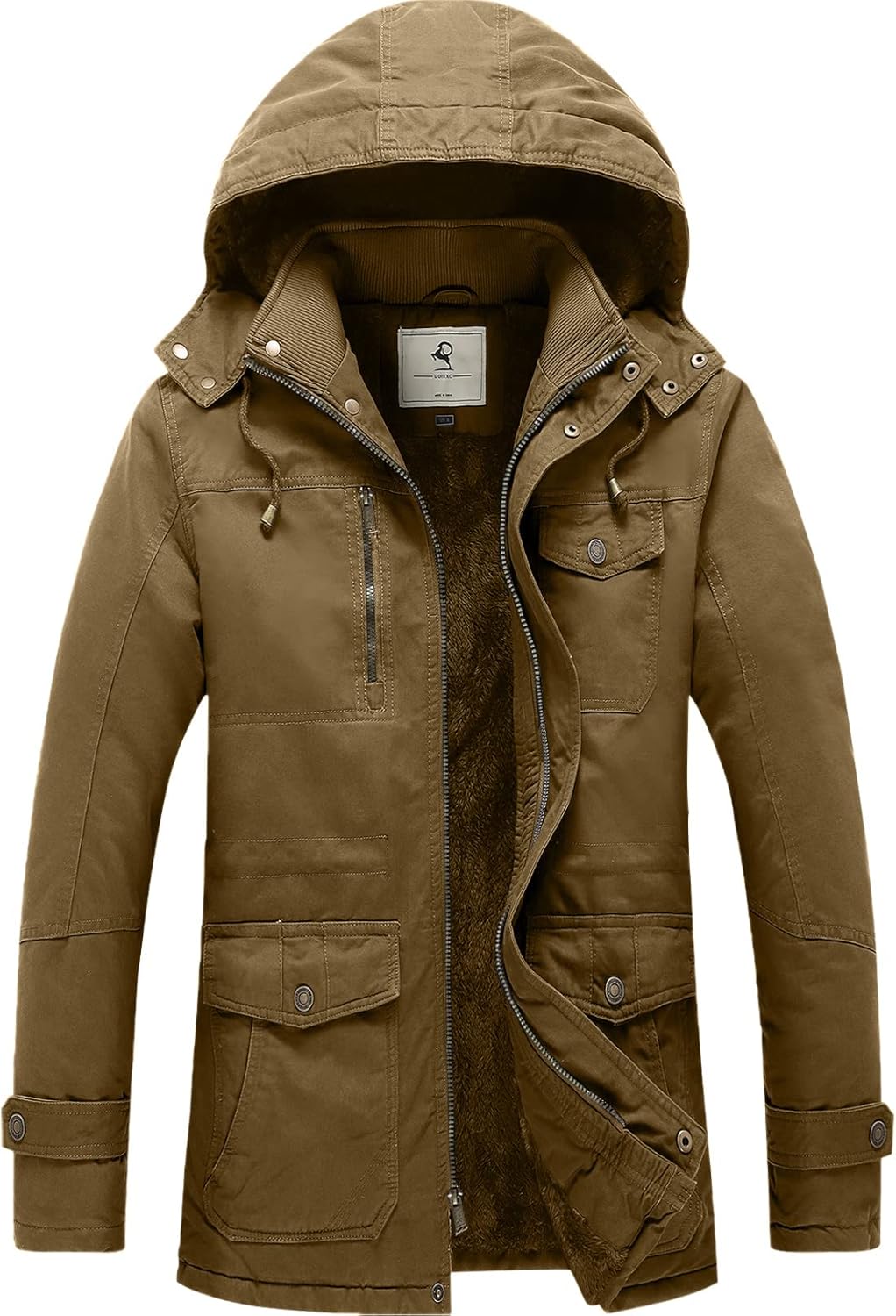 Campera hombre Ouiuxc parka tela forrada