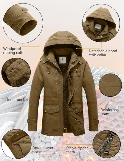 Campera hombre Ouiuxc parka tela forrada