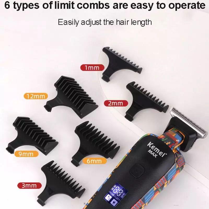 Caortadora de barba y pelo KEMEI colorida