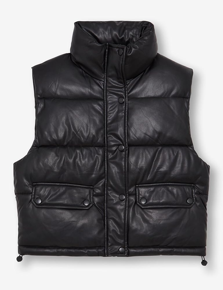 Chaleco dama California PU leather cuero inflado