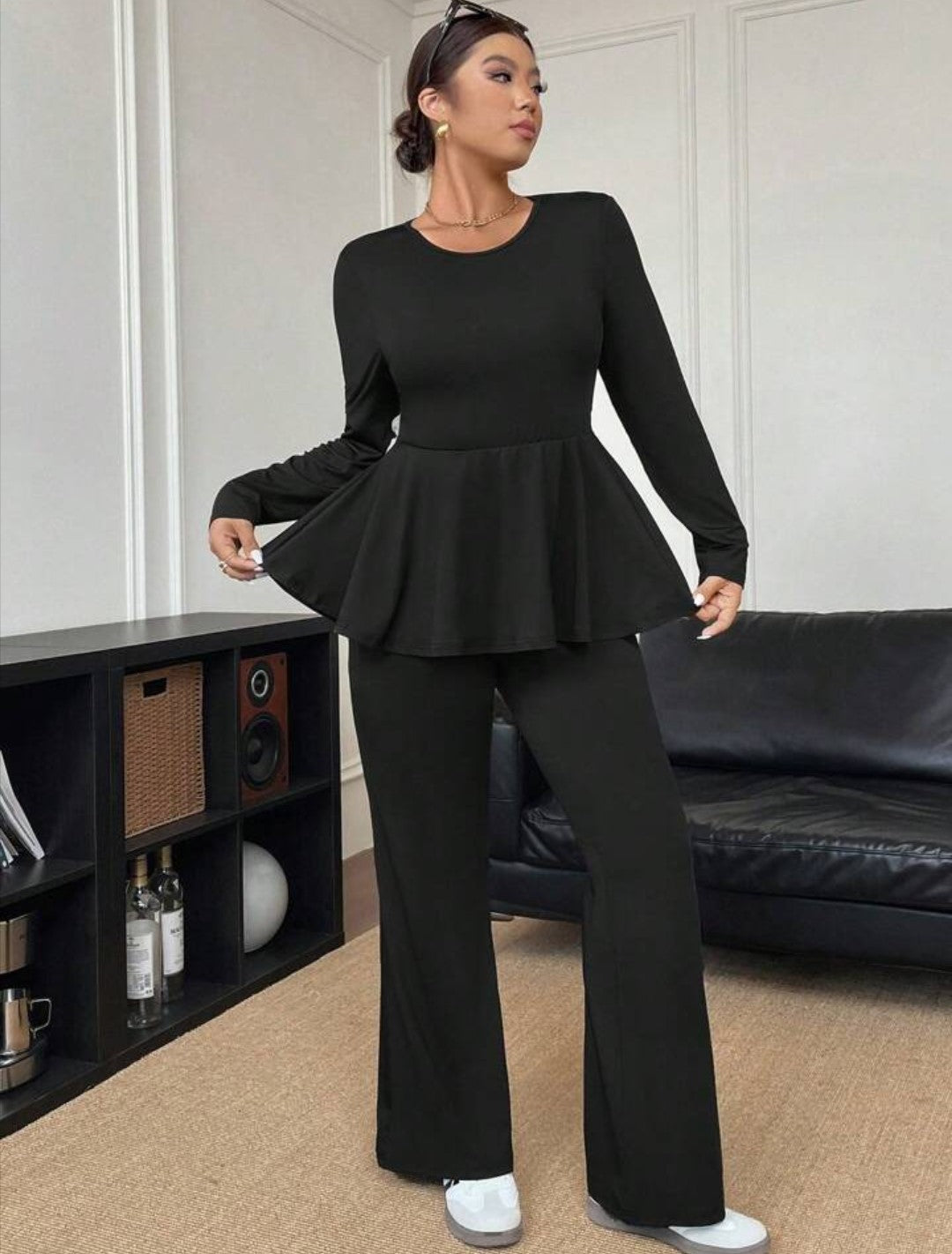 Conjunto dama casual calza y blusa ML