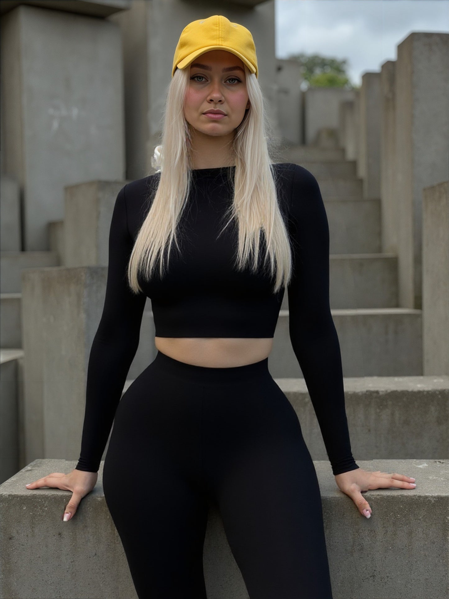 Conjunto dama deportivo calza larga y buzo cuello