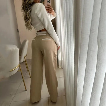 Conjunto dama pantalon oxford y camisa corta