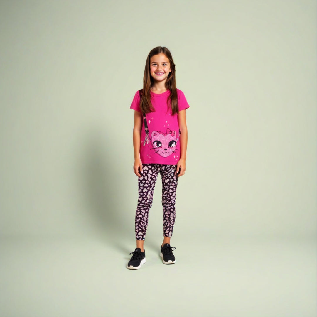 Conjunto niña Calza leggins y blusa  