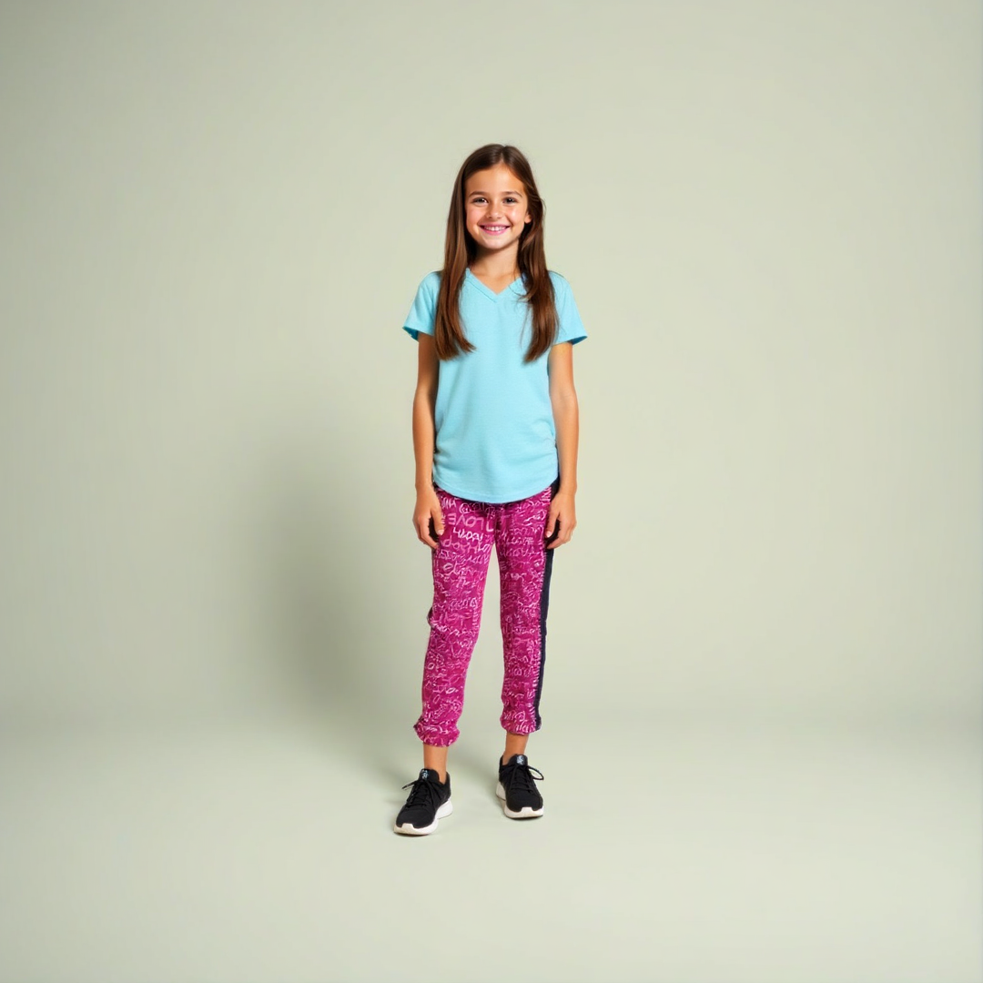 Conjunto niña Calza leggins y blusa  